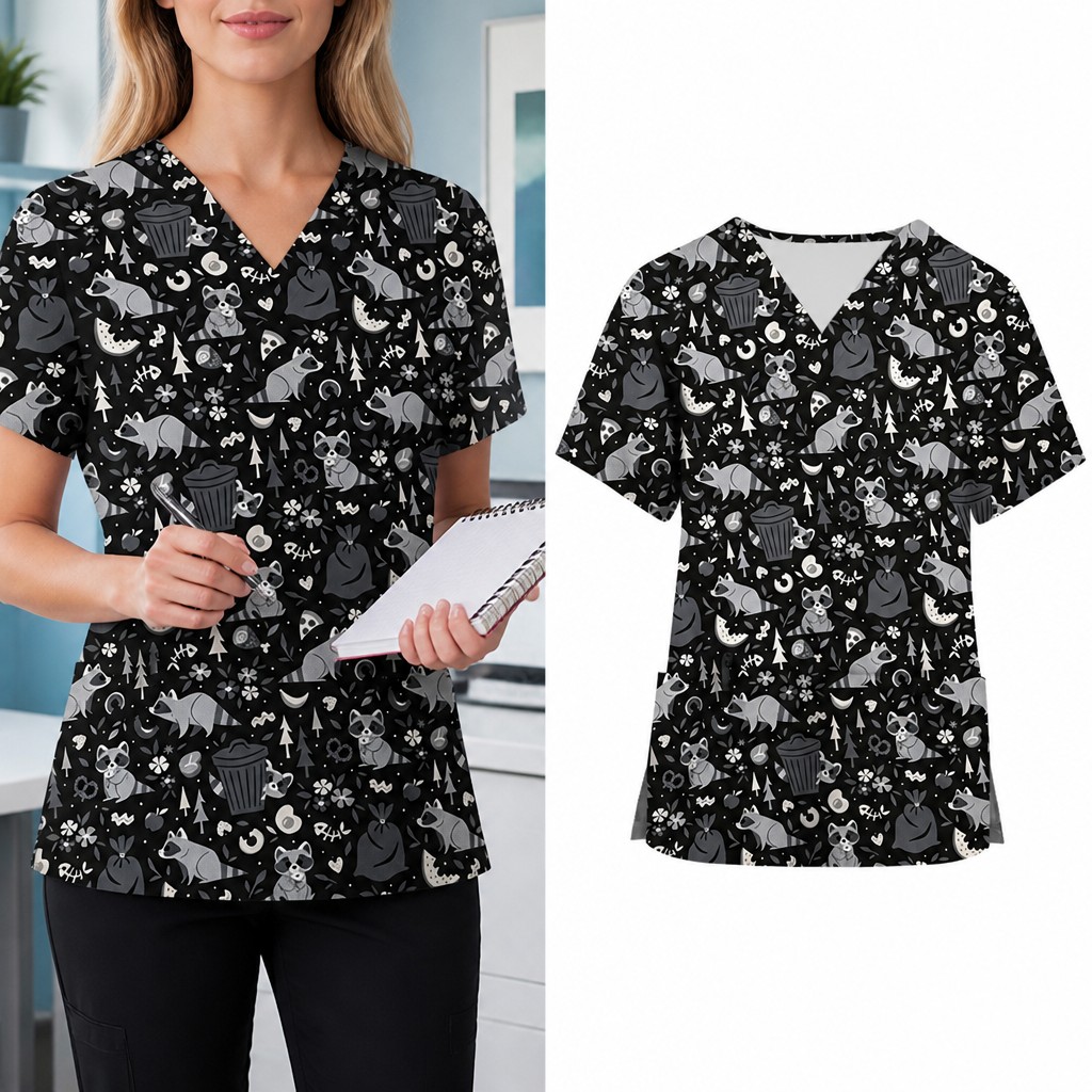 Medical Lab Uniform - Uniforme da lavoro con stampa di