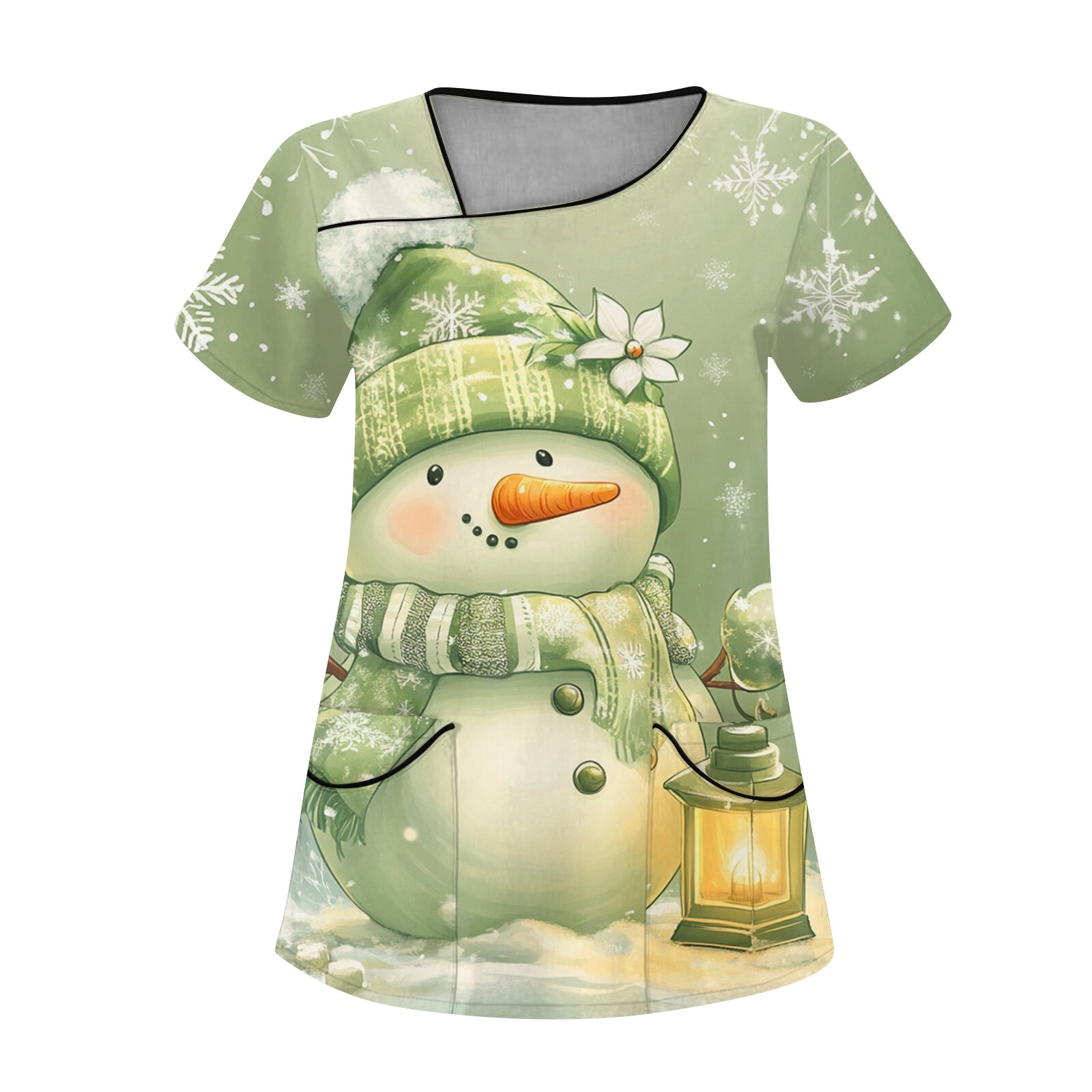 Medical Lab Uniform - T-shirt Natale Infermiera Uniforme Scrubs Donna